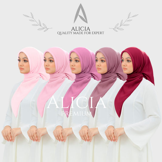 Bawal Alicia Plain Bidang 45