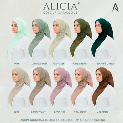 Bawal Alicia Plain Bidang 45 (All Color)