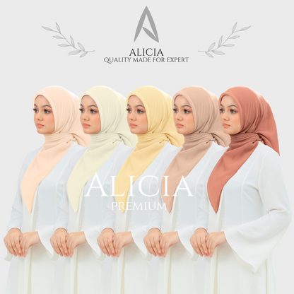 Bawal Alicia Plain Bidang 45