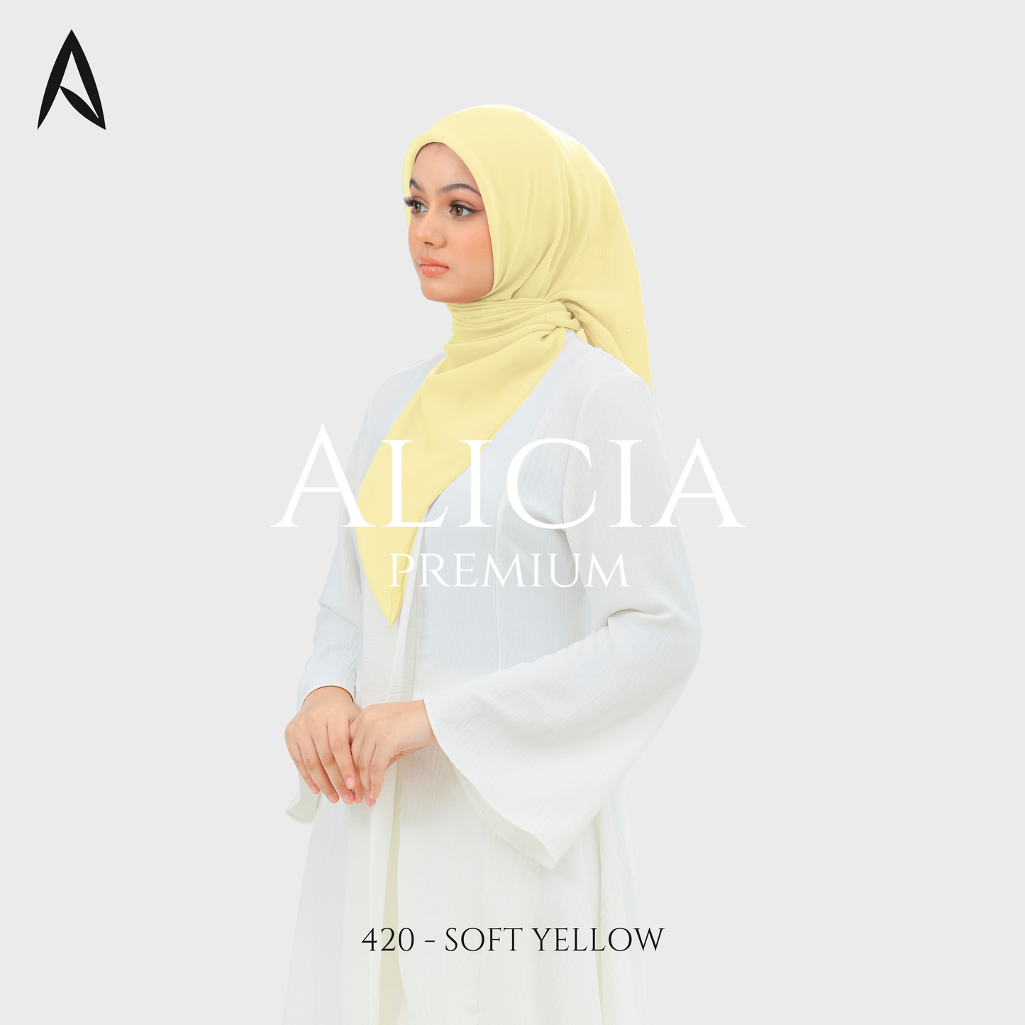 Bawal Alicia Plain Bidang 45