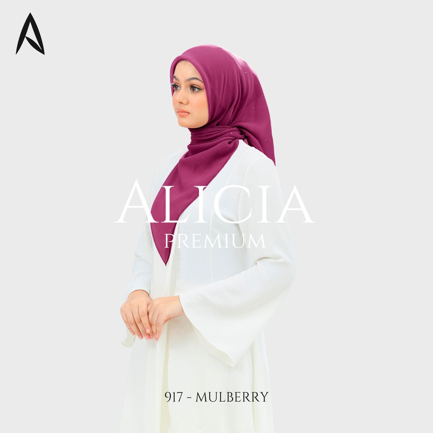 Bawal Alicia Plain Bidang 45