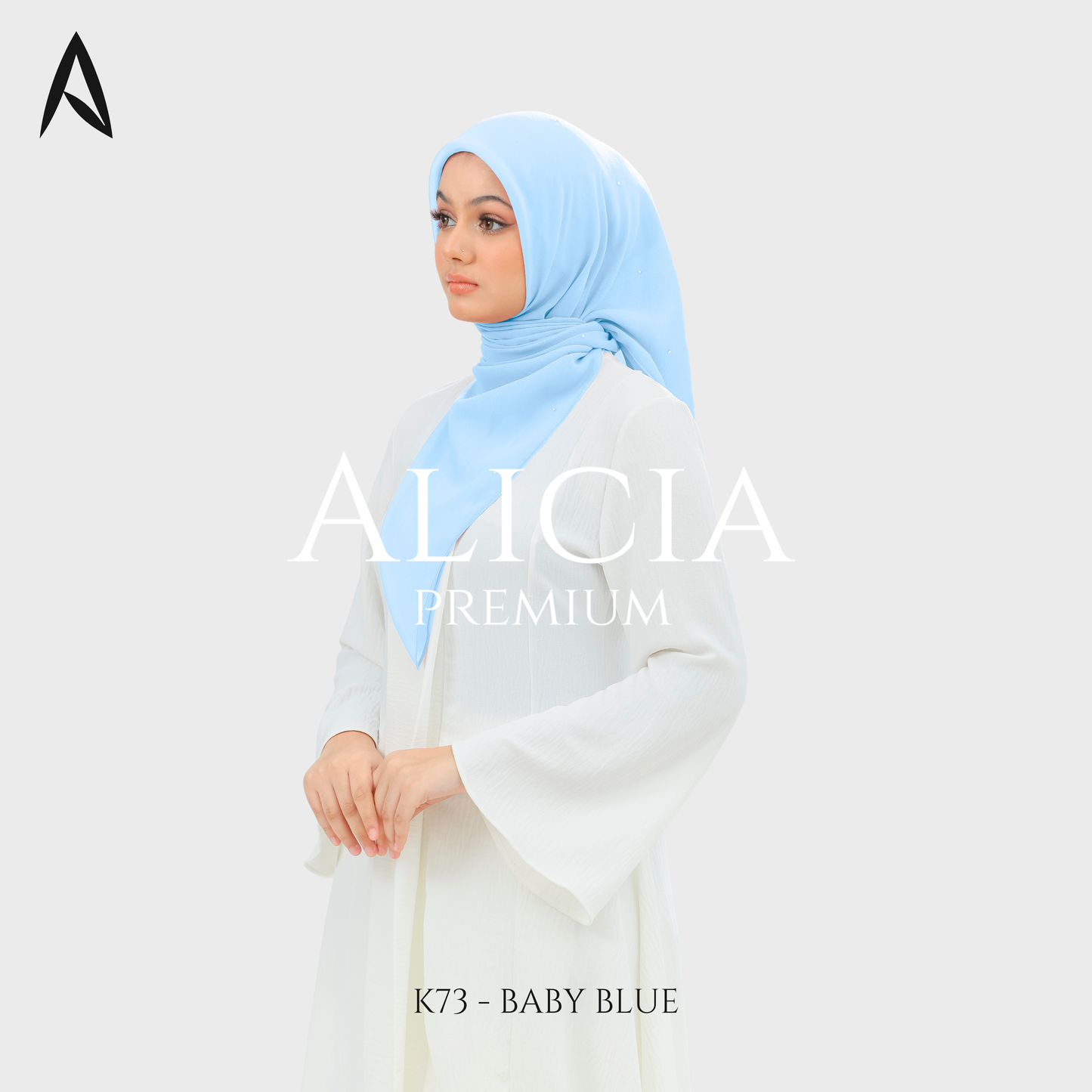 Bawal Alicia Plain Bidang 45